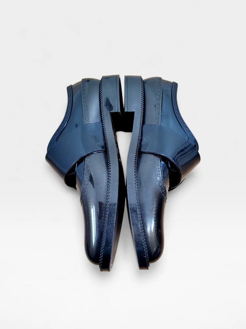 MELISSA Dama Classic Jelly Brogues Loafers Shoes 8 Black Bronze Made In Brazil - Picture 3 of 15